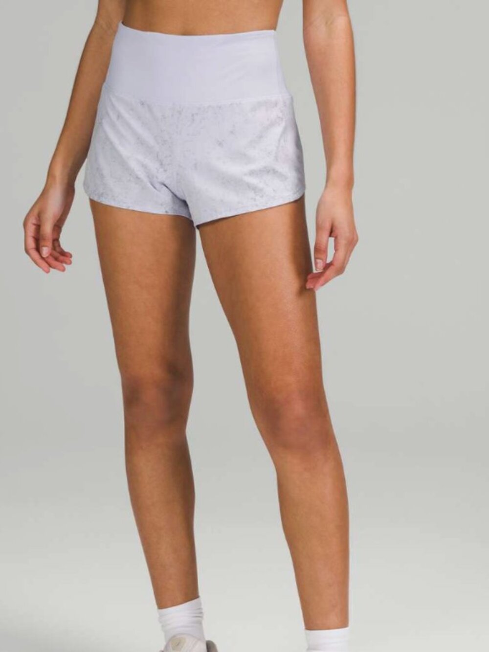 Lululemon Speed Up High-Rise Lined Short 2.5" - Size 6 - Gravel Dust Pastel Blue